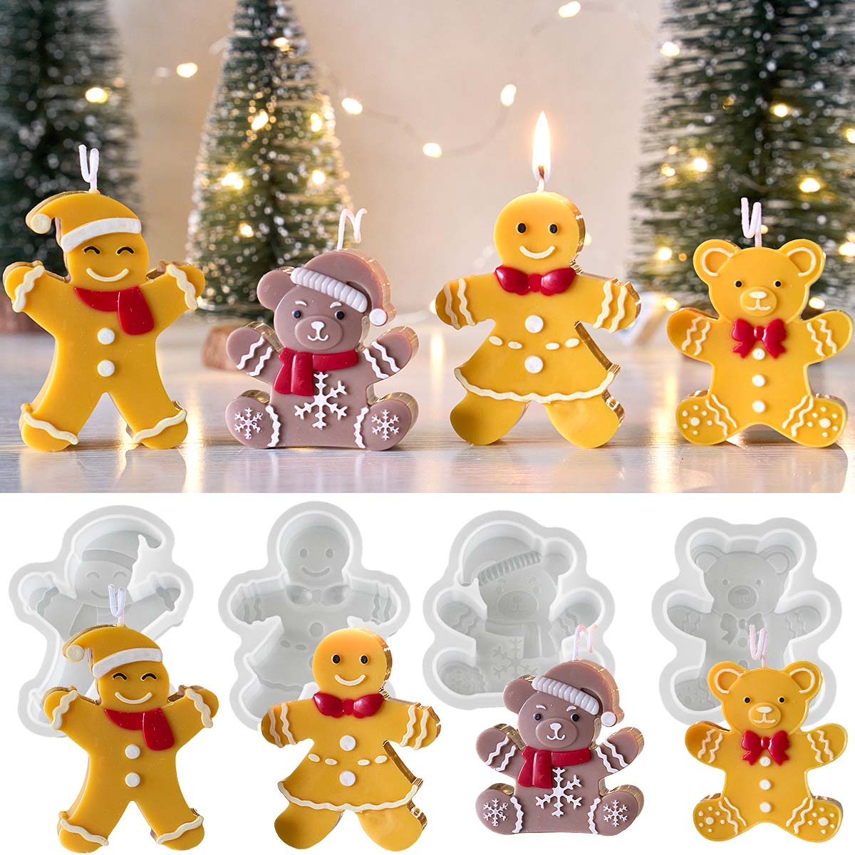 Lebkuchenmann-Bär Silikon-Kerz – Soap Making Gifts Bewertung und Preis